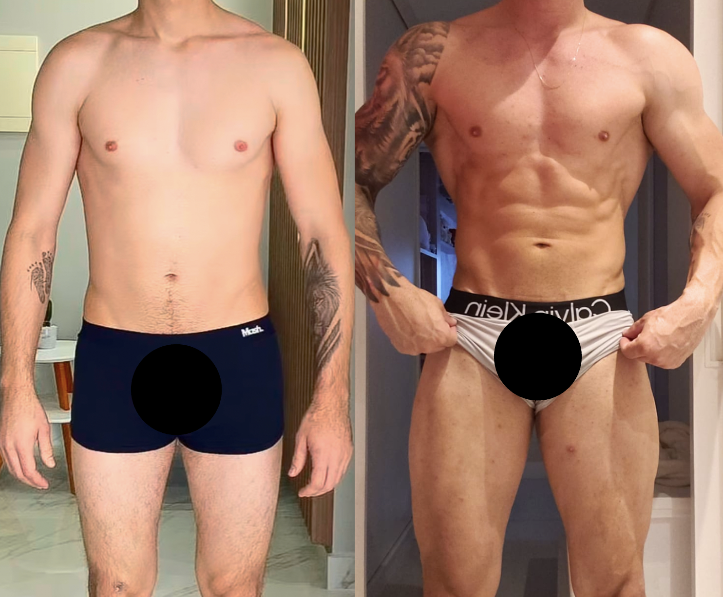 Antes e depois – aluno Guilherme Scheide