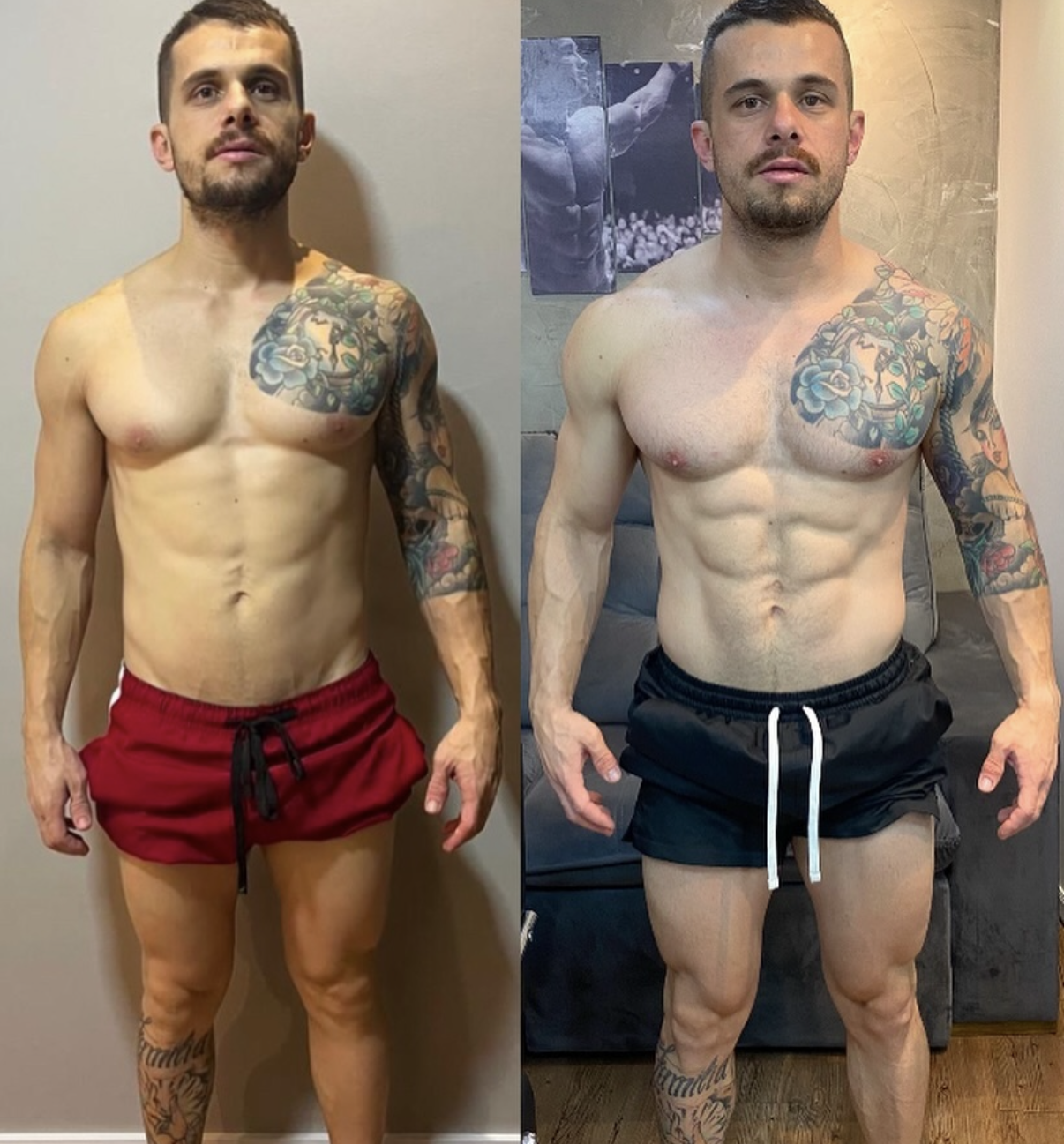 Antes e depois – aluno Nicolas Bonato