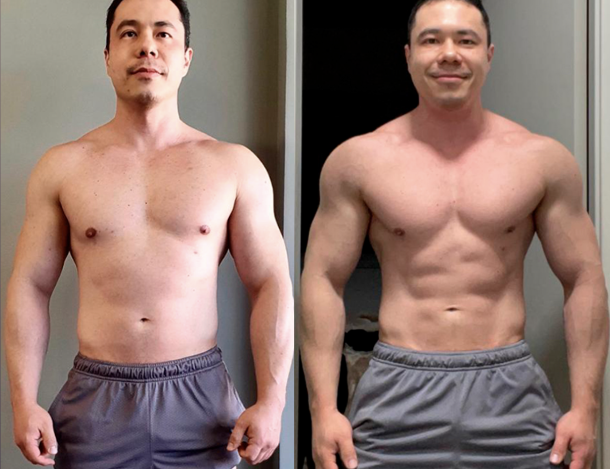 Antes e depois – aluno Luiz Tintori