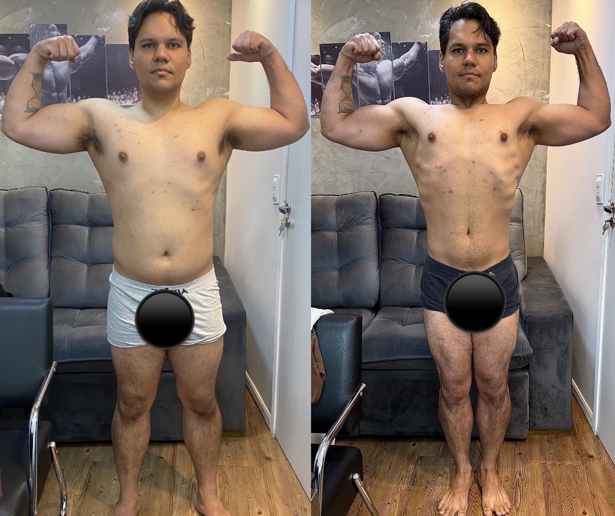 Antes e depois – aluno Evandro Cipriano