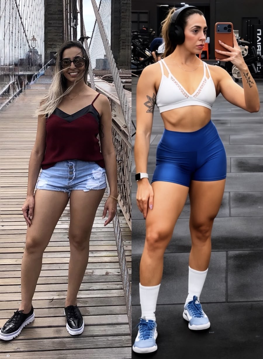 Antes e depois – aluno Ariane Oliveira